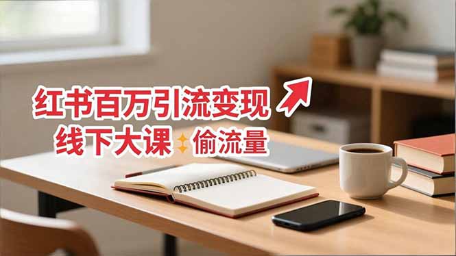 小红书百万引流变现-11月线下大课：分享从0到百万引流路径，手把手教偷流量、拿结果-创客聚集地