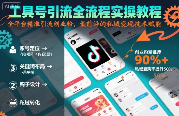 工具号引流全流程保姆级实操教程，全平台精准引流创业粉，最前沿的私域变现技术赋能-创客聚集地