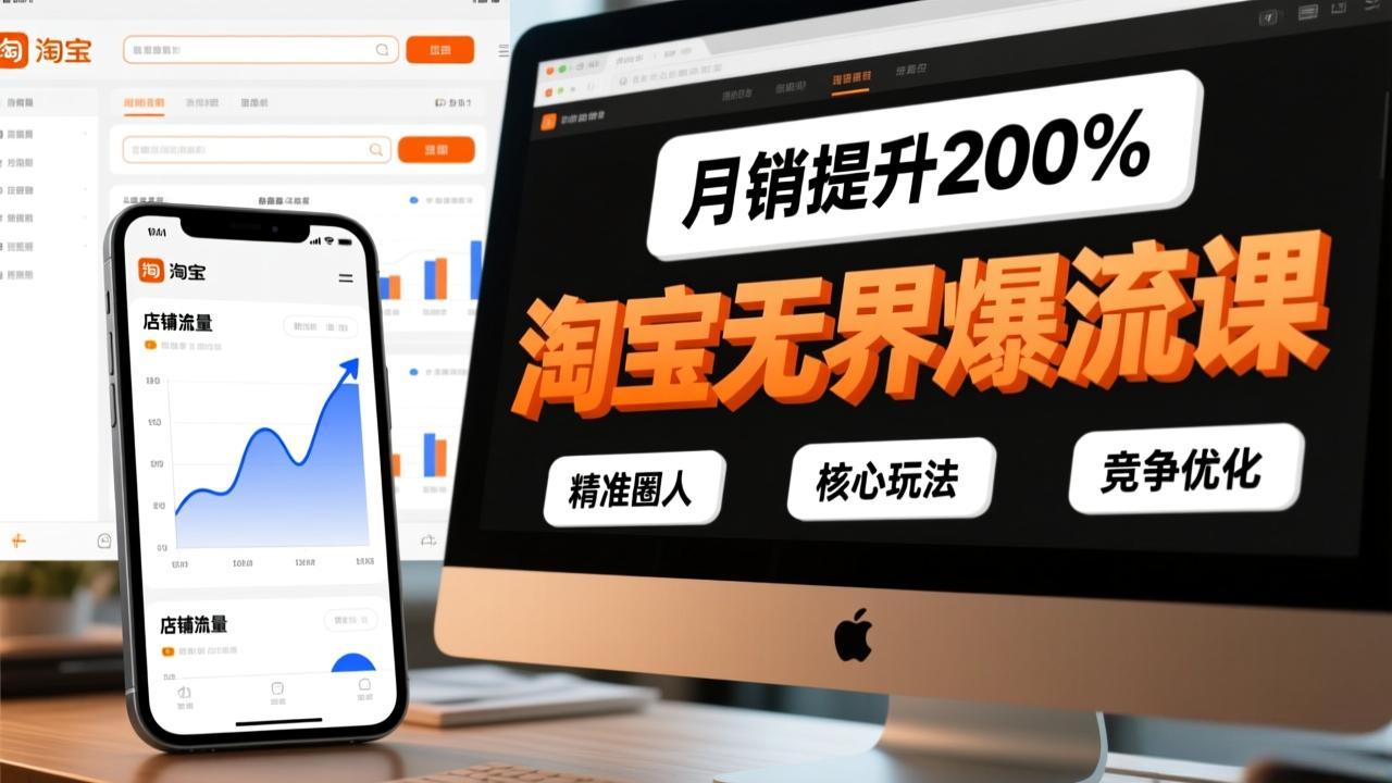 淘宝无界爆流课，精准圈人、核心玩法、竞争优化，快速引爆店铺流量，月销提升200%-创客聚集地