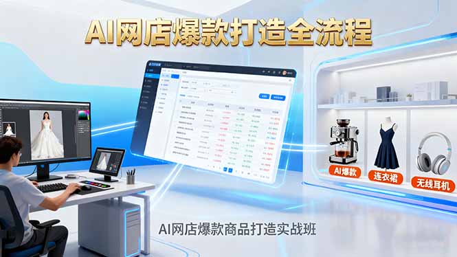 AI网店爆款商品打造实战班：AI技术实现商品图智能处理，快速搭建AI网店-创客聚集地