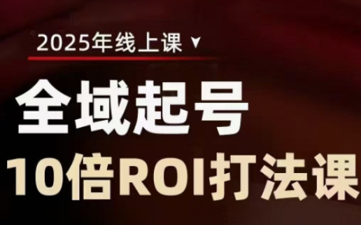 2025全域起号10倍ROI打法课，助你提升直播间的投资回报率-创客聚集地
