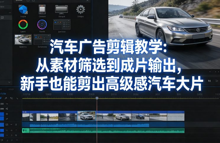 汽车广告剪辑教学：从素材筛选到成片输出，新手也能剪出高级感汽车大片-创客聚集地