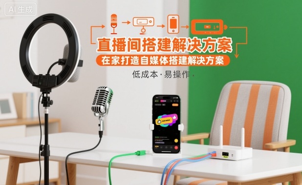 直播间搭建解决方案，在家打造自媒体搭建解决方案-创客聚集地