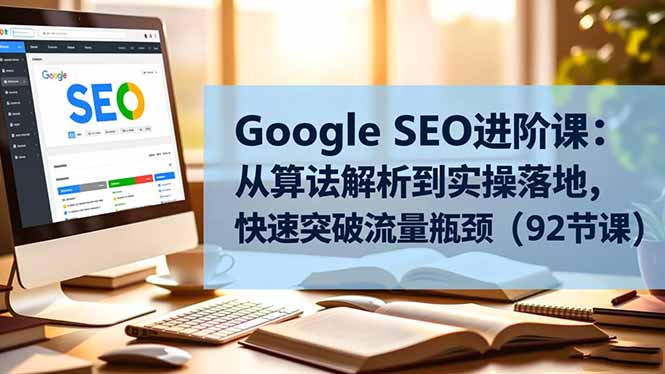 Google SEO进阶课：从算法解析到实操落地，快速突破流量瓶颈(92节课-创客聚集地