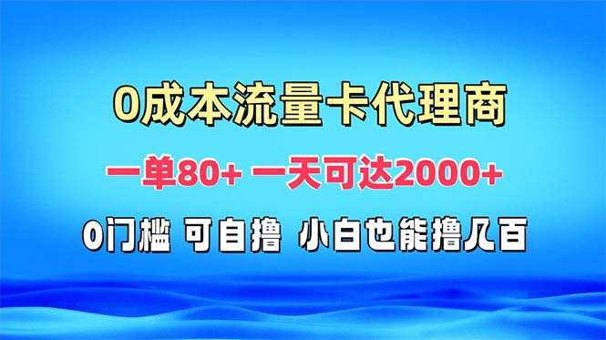 免费流量卡代理一单80+ 一天可达2000+-创客聚集地
