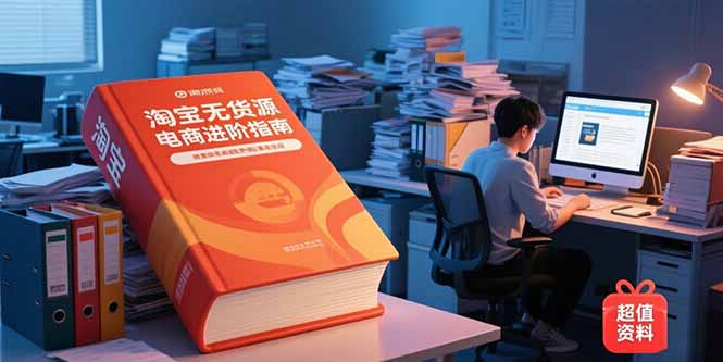 淘宝无货源电商进阶指南,包含新人课、进阶课,配套资料,蓝海选品等-创客聚集地
