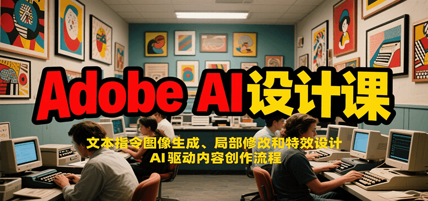 Adobe AI设计课：文本指令图像生成、局部修改和特效设计，AI驱动内容创作流程-创客聚集地
