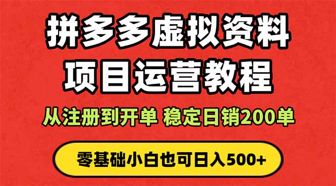 拼多多开店运营课程： 蓝海变现玩法，轻松实现睡后收入 零基础小白也可…-创客聚集地