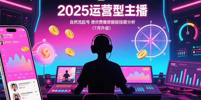 2025运营型主播：自然流起号，微付费投放技巧，罗盘数据深度解析(7月更新-创客聚集地