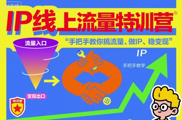 IP线上流量特训营，手把手教你搞流量、做IP、稳变现-创客聚集地