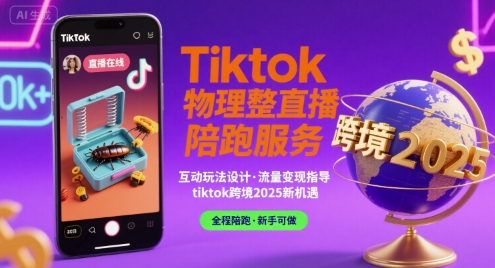 Tiktok物理整蛊直播陪跑服务-tiktok跨境2025-创客聚集地
