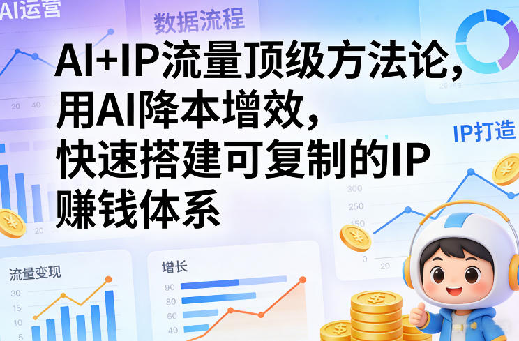 AI+IP流量顶级方法论,用AI降本增效,快速搭建可复制的IP賺钱体系-创客聚集地