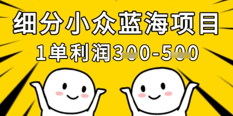 细分小众蓝海项目，一单利润3张，每月收入稳定过1w+-创客聚集地