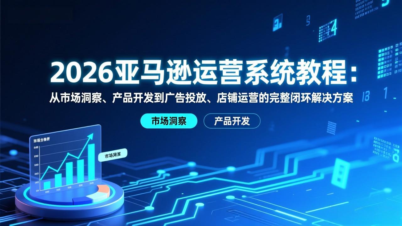 2026亚马逊运营系统教程：从市场洞察、产品开发到广告投放、店铺运营的完整闭环解决方案-创客聚集地