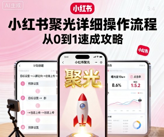 小红书聚光详细操作流程，小红书聚光从0到1速成攻略-创客聚集地