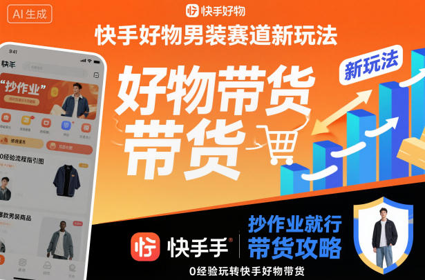 快手好物男装赛道新玩法，抄作业就行，0经验玩转快手好物带货-创客聚集地