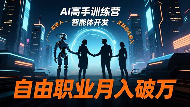 AI高手训练营3.0，ChatGPT，Midjourney，智能体开发，自由职业月入破万-创客聚集地