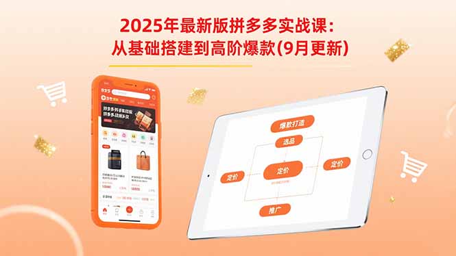 2025年最新版拼多多实战课：从基础搭建到高阶爆款(9月更新-创客聚集地