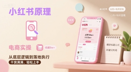 小红书原理以及详细实操流程，小红书电商教程-创客聚集地