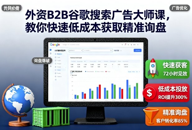 外资B2B谷歌搜索广告大师课，教你快速低成本获取精准询盘-创客聚集地
