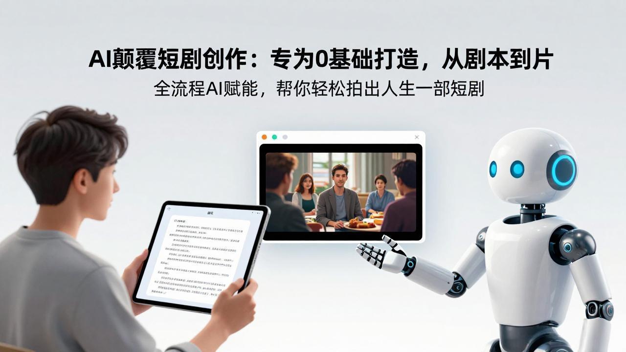 AI颠覆短剧创作：专为0基础打造，从剧本到成片全流程AI赋能，帮你轻松拍出人生第一部短剧-创客聚集地