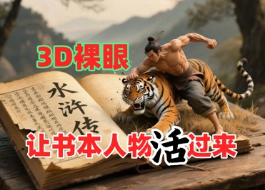 书本人物裸眼3D视频，新的玩法，流量超猛，保姆级教程-创客聚集地