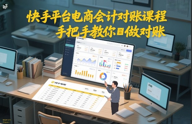 快手平台电商会计对账课程，手把手教你做对账-创客聚集地