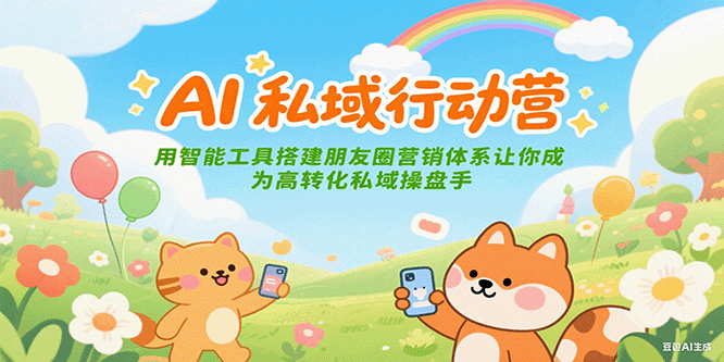 AI私域行动营：用智能工具搭建朋友圈营销体系让你成为高转化私域操盘手-创客聚集地
