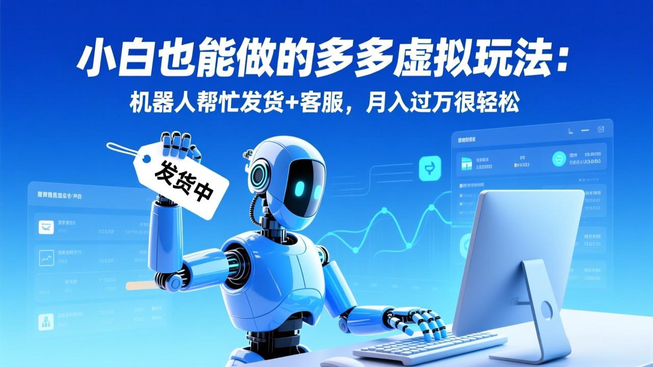 小白也能做的多多虚拟玩法：机器人帮忙发货+客服，月入过万很轻松-创客聚集地