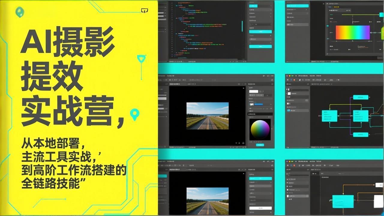 AI+摄影提效实战营，从本地部署，主流工具实战，到高阶工作流搭建的全链路技能-创客聚集地