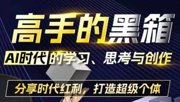 高手的黑箱：AI时代学习、思考与创作-分红时代红利，打造超级个体-创客聚集地