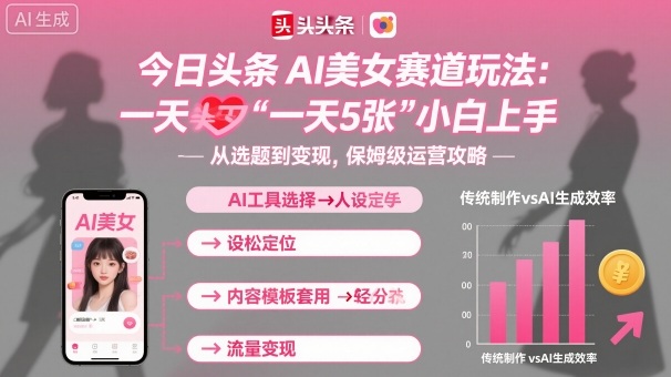 今日头条AI美女赛道玩法，一天轻松5张，小白轻松上手-创客聚集地