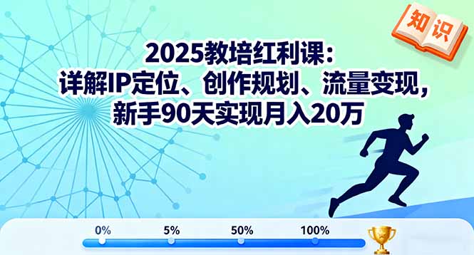 2025教培红利课：详解IP定位、创作规划、流量变现，新手90天实现月入20万-创客聚集地