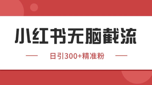 小红书只要你有同行就能获客，独家野路子获客玩法，暴力截流【揭秘】-创客聚集地