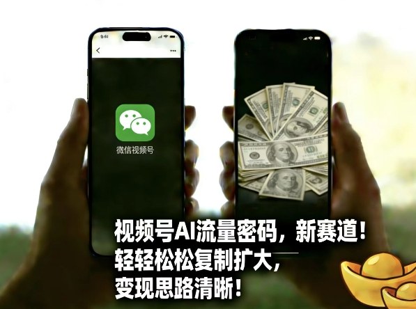 视频号AI流量密码新赛道，轻轻松松复制扩大，变现思路清晰-创客聚集地