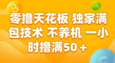零撸天花板，独家满包技术 不养机 一小时撸满50+【揭秘】-创客聚集地