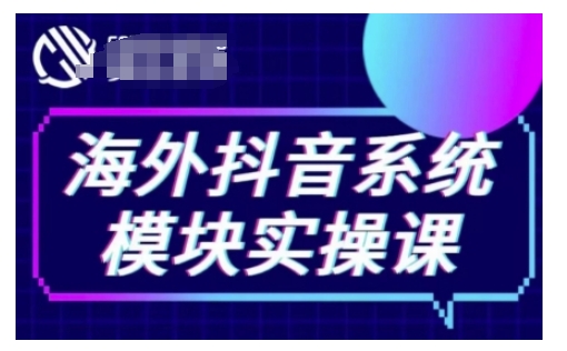 海外抖音Tiktok系统模块实操课，TK短视频带货，TK直播带货，TK小店端实操等-创客聚集地