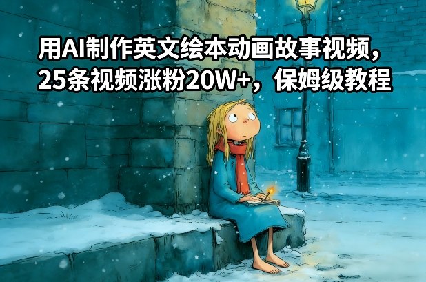 用AI制作英文绘本动画故事视频，25条视频涨粉20W+，保姆级教程-创客聚集地