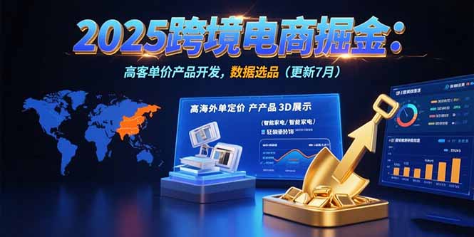 2025跨境电商掘金：蓝海市场定位，高客单价产品开发，数据选品(更新7月-创客聚集地