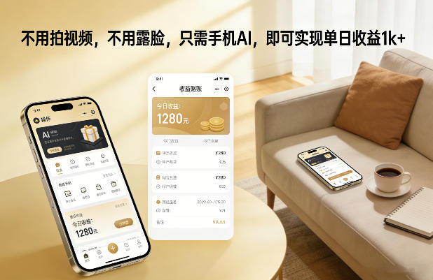 不用拍视频,不用露脸,只需手机AI,即可实现单日收益1k+【揭秘】-创客聚集地