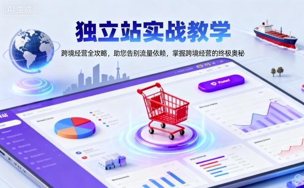 独立站实战教学，跨境经营全攻略，助您告别流量依赖，掌握跨境经营的终极奥-创客聚集地