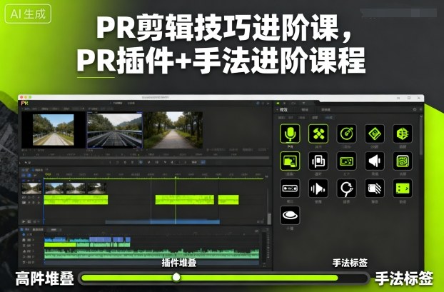 PR剪辑技巧进阶课，PR插件+手法进阶课程-创客聚集地