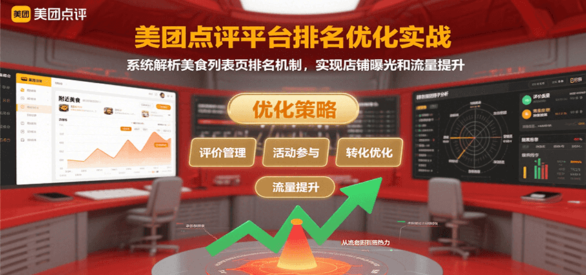 美团点评平台排名优化实战，系统解析美食列表页排名机制，实现店铺曝光和流量提升-创客聚集地
