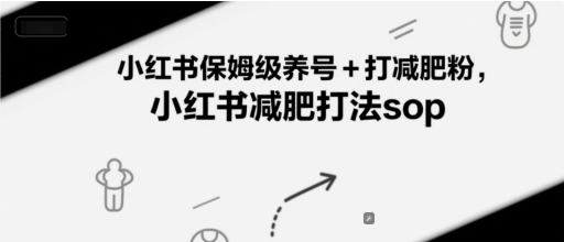 小红书保姆级养号+打减肥粉，小红书减肥打法sop-创客聚集地