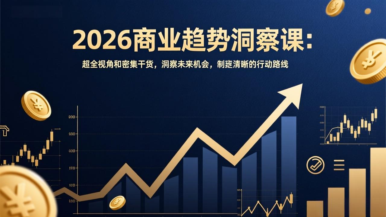 2026商业趋势洞察课：超全视角和密集干货，洞察未来机会，制定清晰的行动路线-创客聚集地
