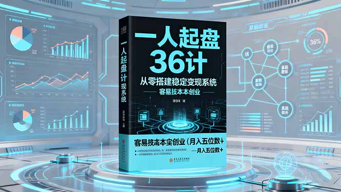 一人起盘36计：从零搭建稳定变现系统，实现低成本创业，月入五位数+-创客聚集地