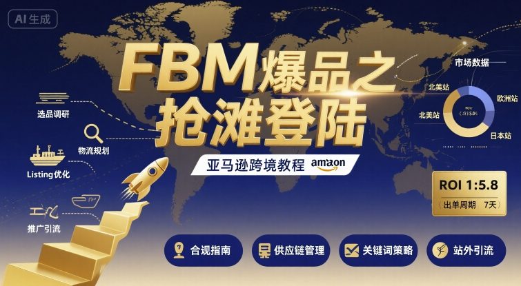 FBM爆品之抢滩登陆-亚马逊跨境教程-创客聚集地