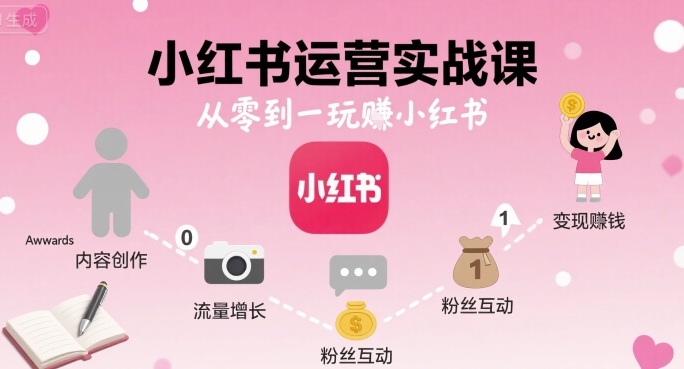 小红书运营实战课，从零到一玩賺小红书-创客聚集地