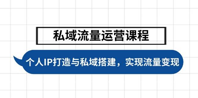 私域流量运营课程，个人IP打造与私域搭建，助力学员实现流量变现-创客聚集地