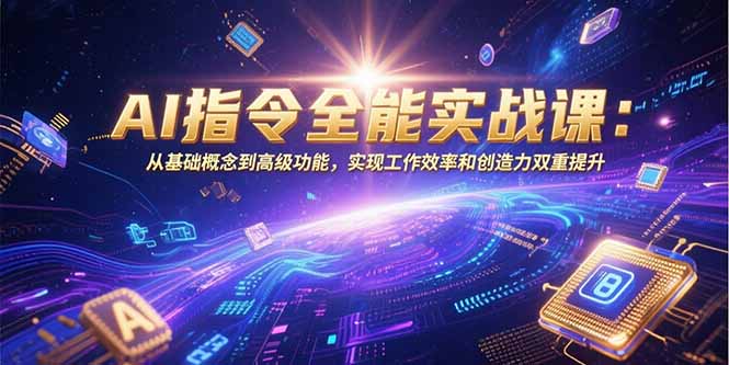 AI指令全能实战课：从基础概念到高级功能，实现工作效率和创造力双重提升-创客聚集地